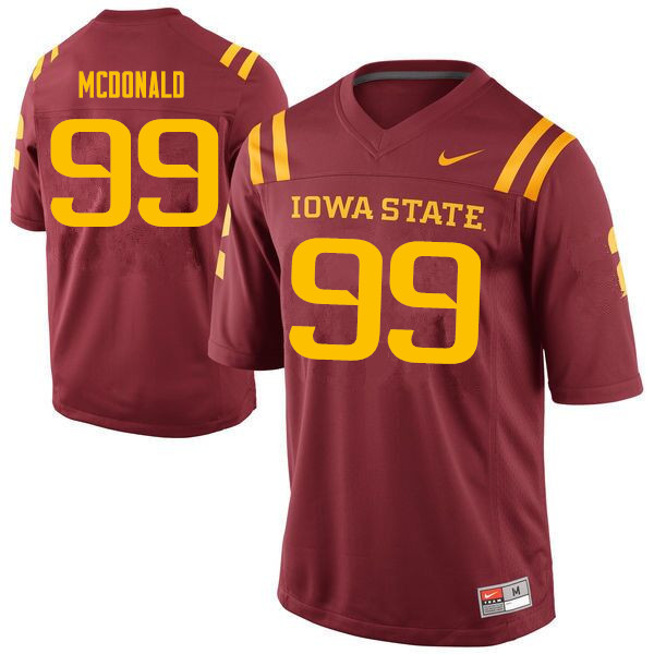 Iowa State Cyclones Men's #99 Will McDonald Nike NCAA Authentic Cardinal College Stitched Football Jersey LT42I15NS
